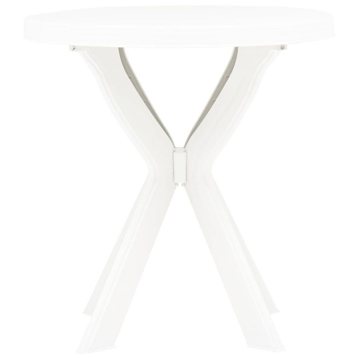 VIDAXL Table de bistro Blanc Ø70 cm Plastique