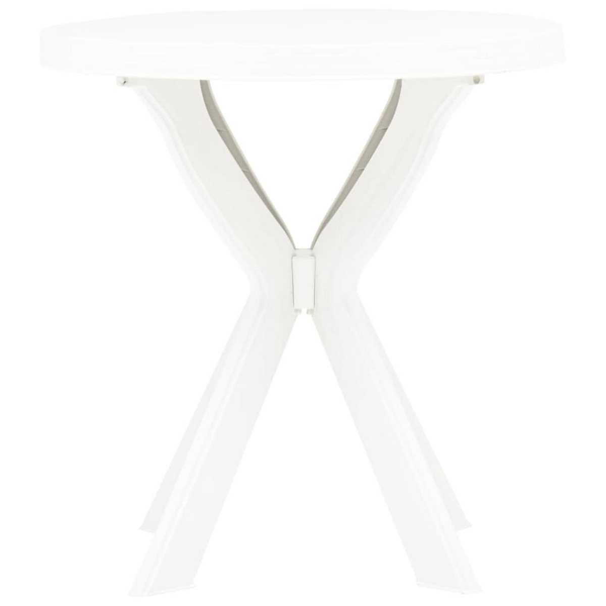 VIDAXL Table de bistro Blanc Ø70 cm Plastique