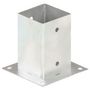 Voir la diapositive 2 : VIDAXL Ancres de poteau 4 pcs Metal galvanise 91 mm