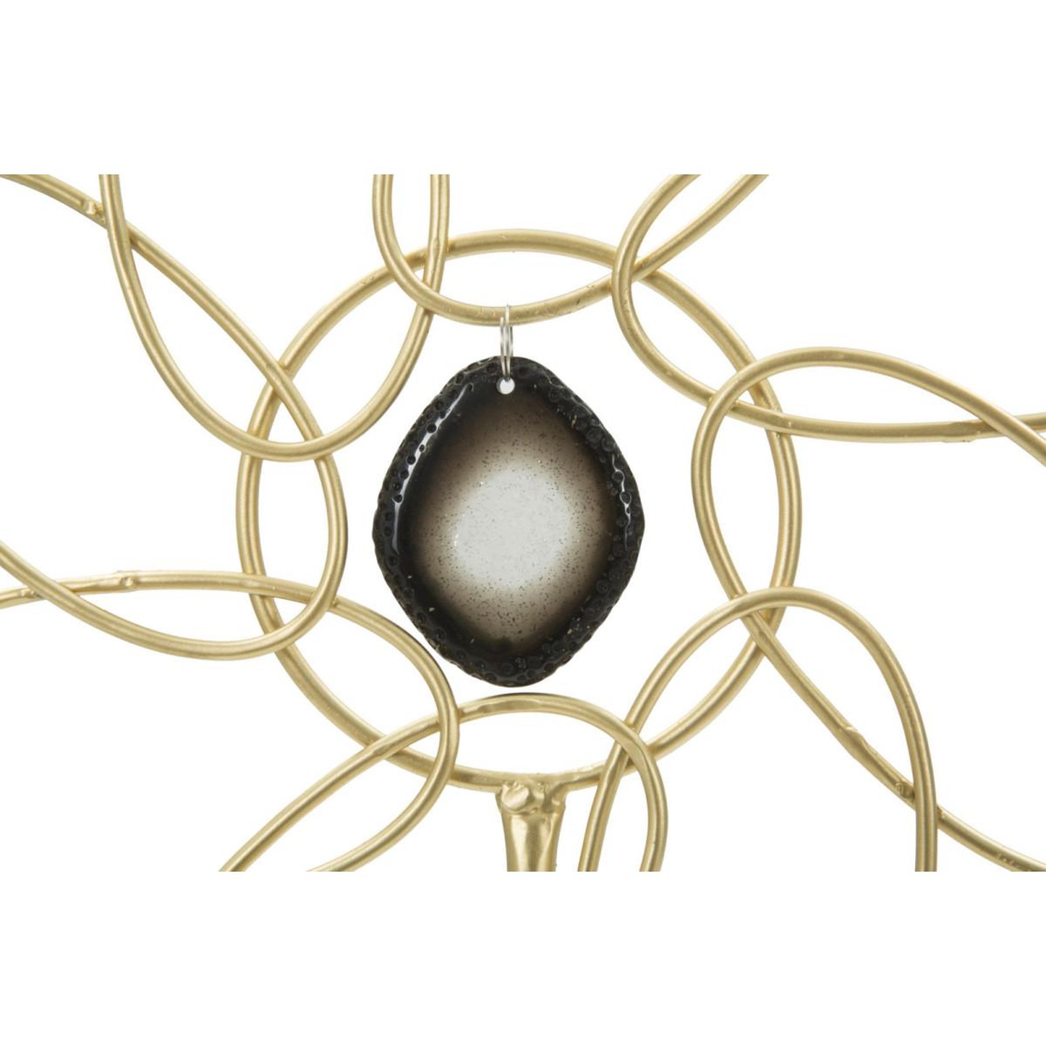 Voir la diapositive 4 : Paris Prix Fleur déco en métal  daisy  37cm or