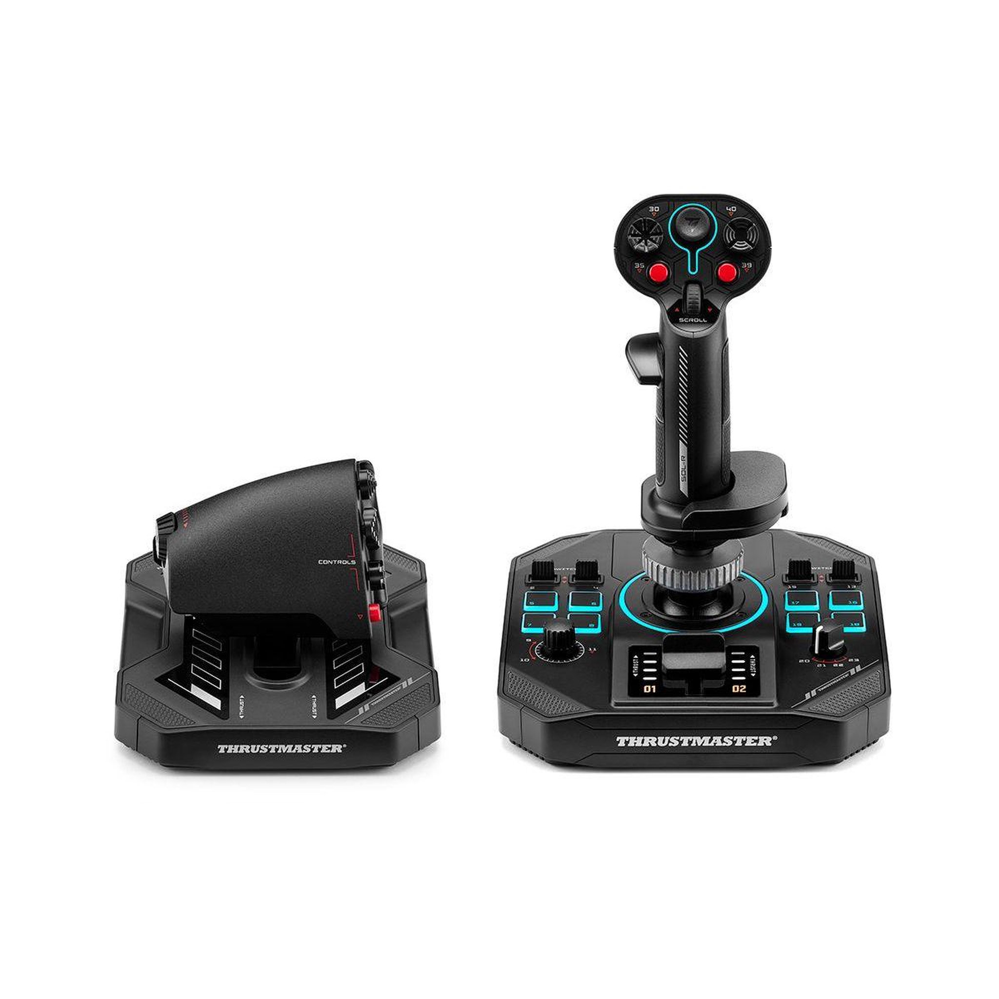 Thrustmaster Joystick et de manette des gaz - thrustmaster - sol-r 4 hotas - technologie heart