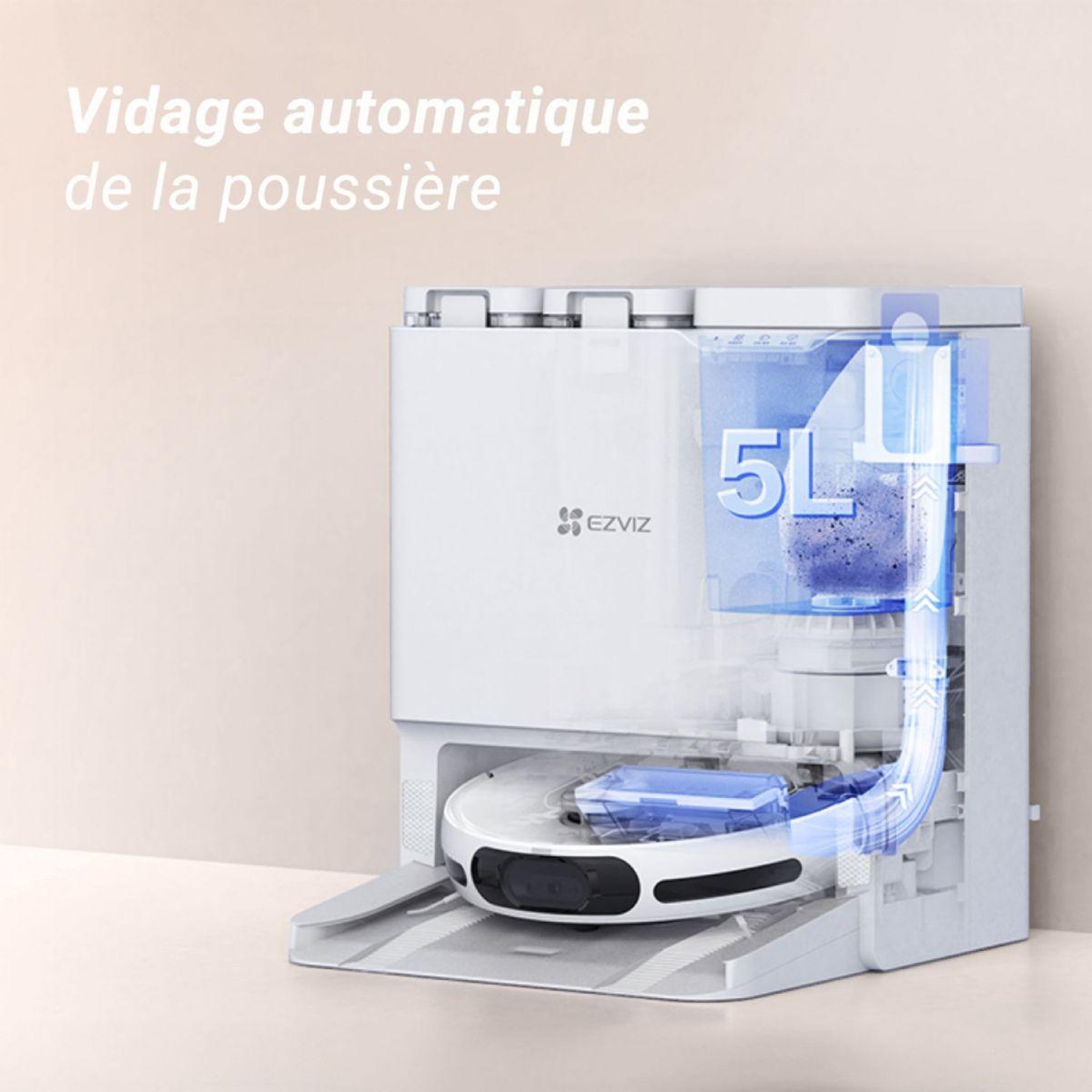 Voir la diapositive 5 : EZVIZ Robot Aspirateur Laveur RS20 Pro
