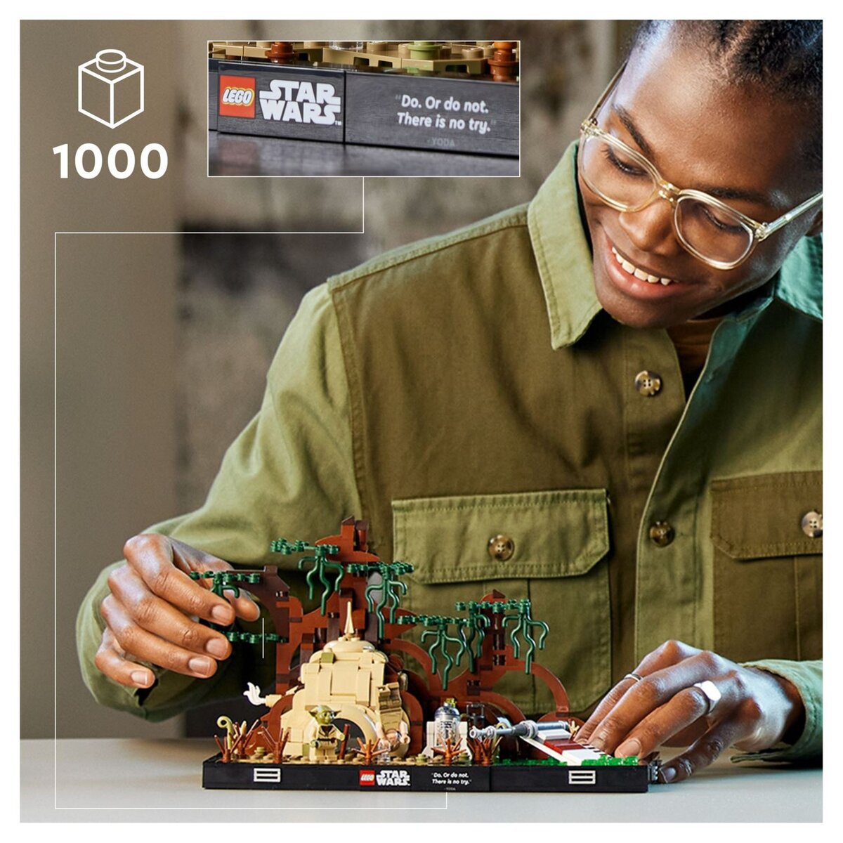 LEGO Star Wars 75330 Diorama de l'Entraînement Jedi sur Dagobah