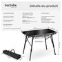 Voir la diapositive 6 : tectake Table de camping pliable noir