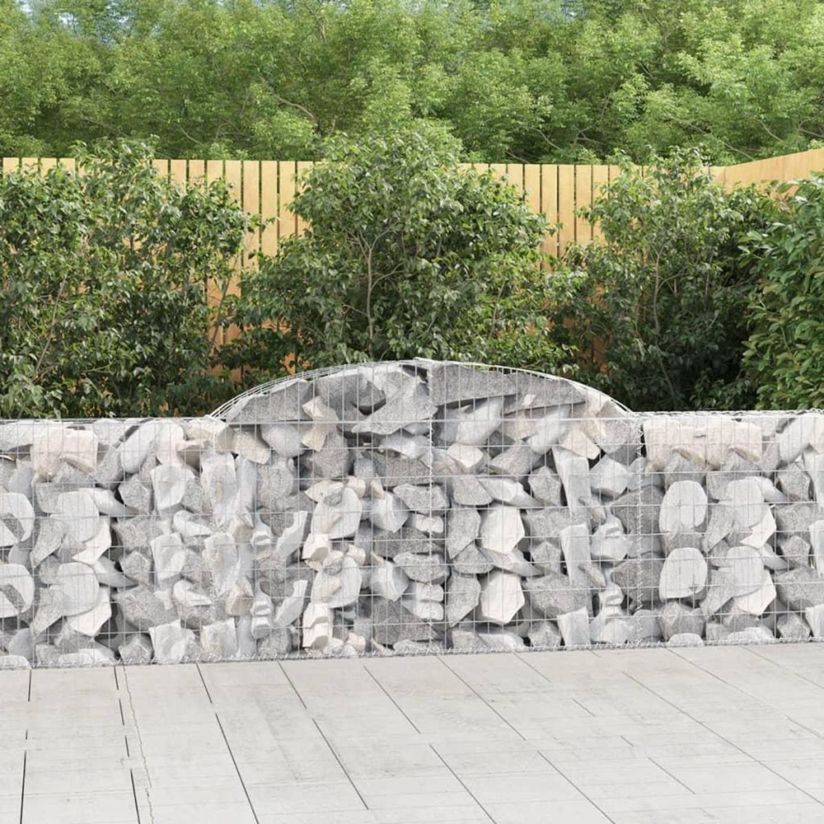 VIDAXL Paniers a gabions arques 10 pcs 300x30x80/100 cm fer galvanise