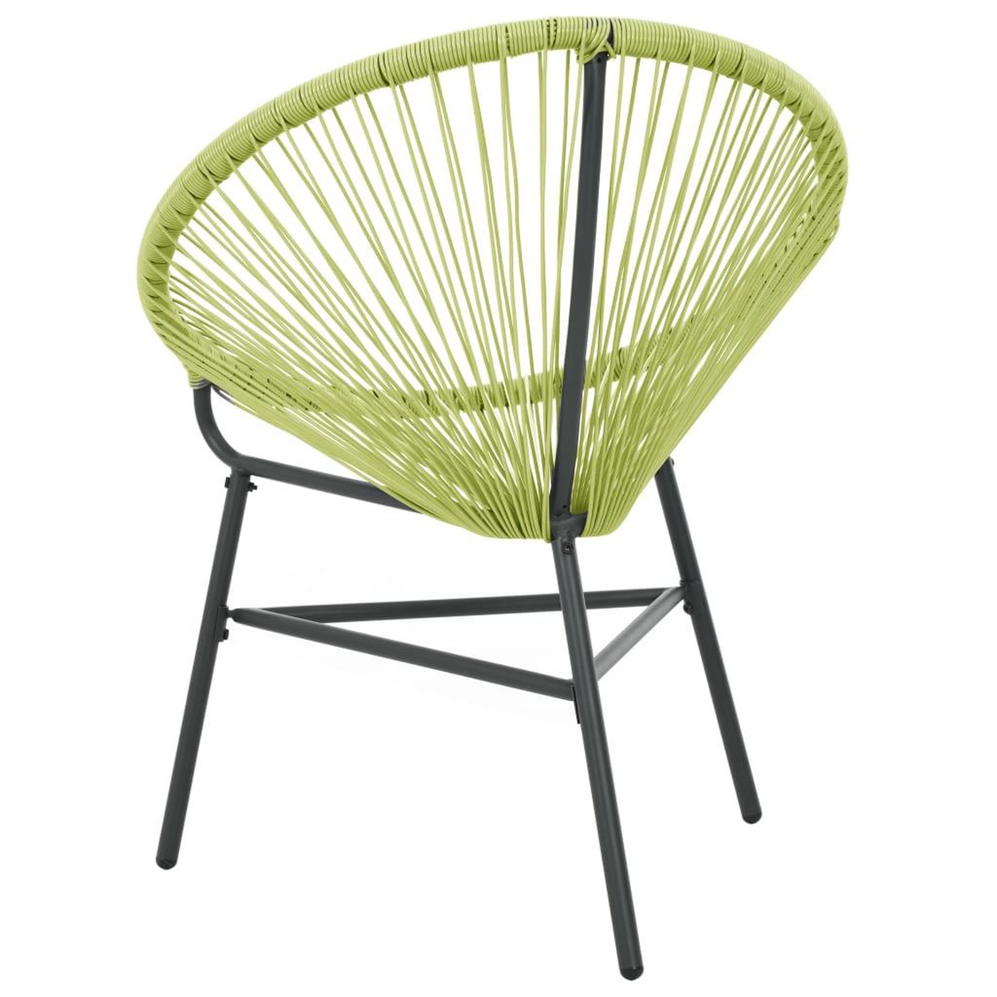 Voir la diapositive 4 : VIDAXL Chaise de jardin Acapulco Resine tressee Vert