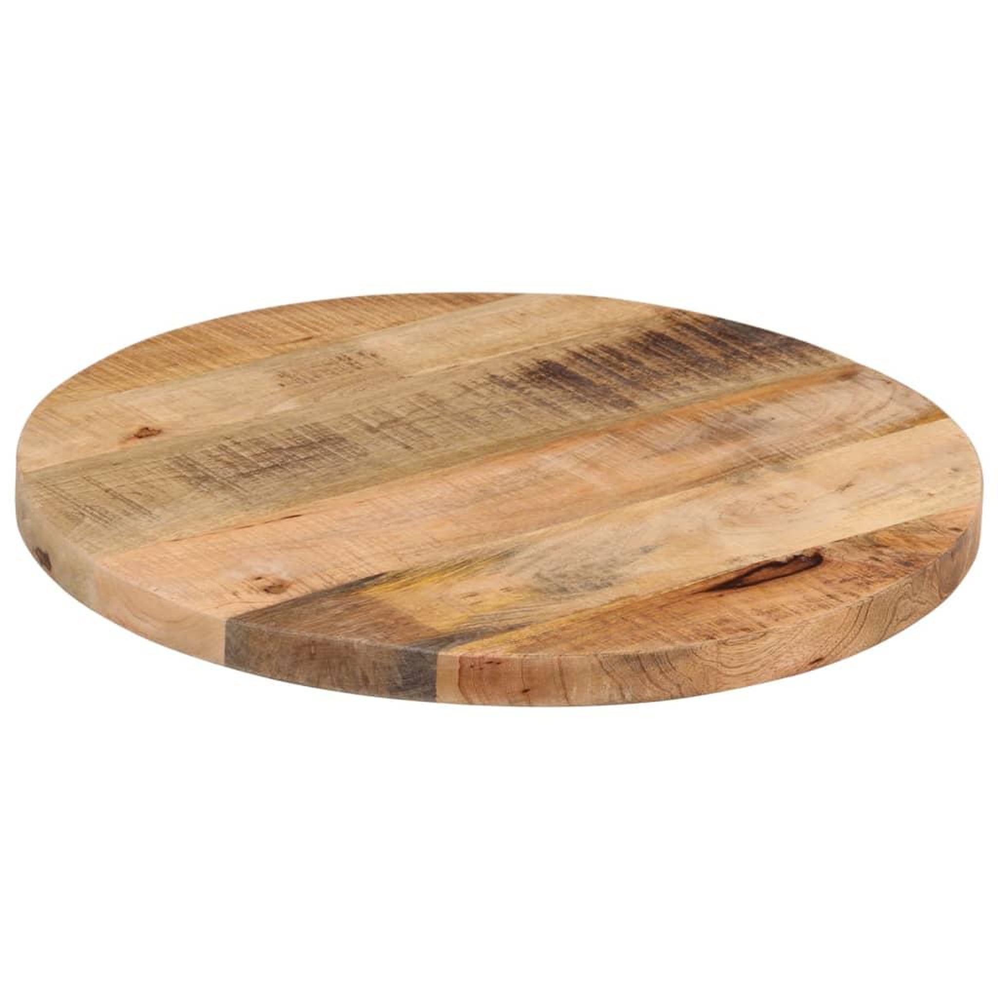 Voir la diapositive 2 : VIDAXL Dessus de table Ø 60x1,5 cm rond bois massif de manguier brut