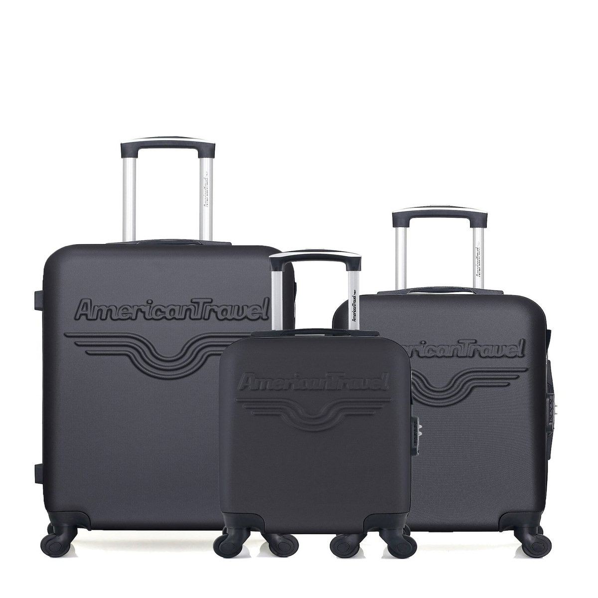 AMERICAN TRAVEL AMERICAN TRAVEL - Lot de 3 - Valise weekend, valise cabine et valise cabine XXS CHELSEA