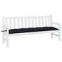 Voir la diapositive 3 : VIDAXL Coussin de banc de jardin carreaux noir 180x50x7cm tissu oxford