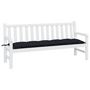 Voir la diapositive 3 : VIDAXL Coussin de banc de jardin carreaux noir 180x50x7cm tissu oxford