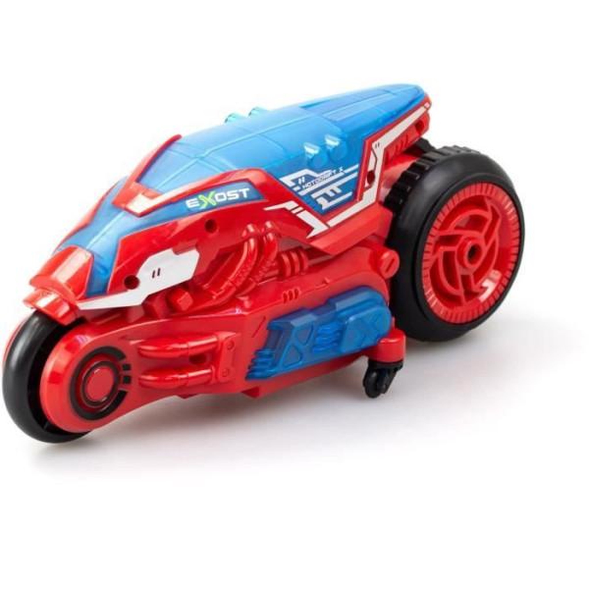 Voir la diapositive 3 : SILVERLIT Moto télécommandée - EXOST - MOTODRIFT X LED 24 Ghz - 1:18 - Rouge - 23 cm - Des 5 ans