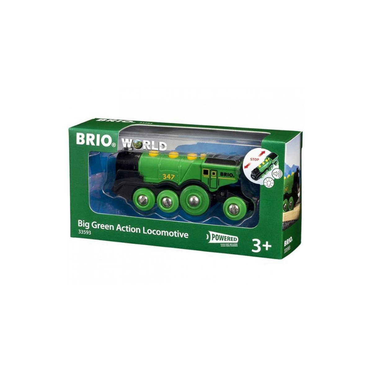 Brio 33593 Locomotive Verte Puissante a Piles