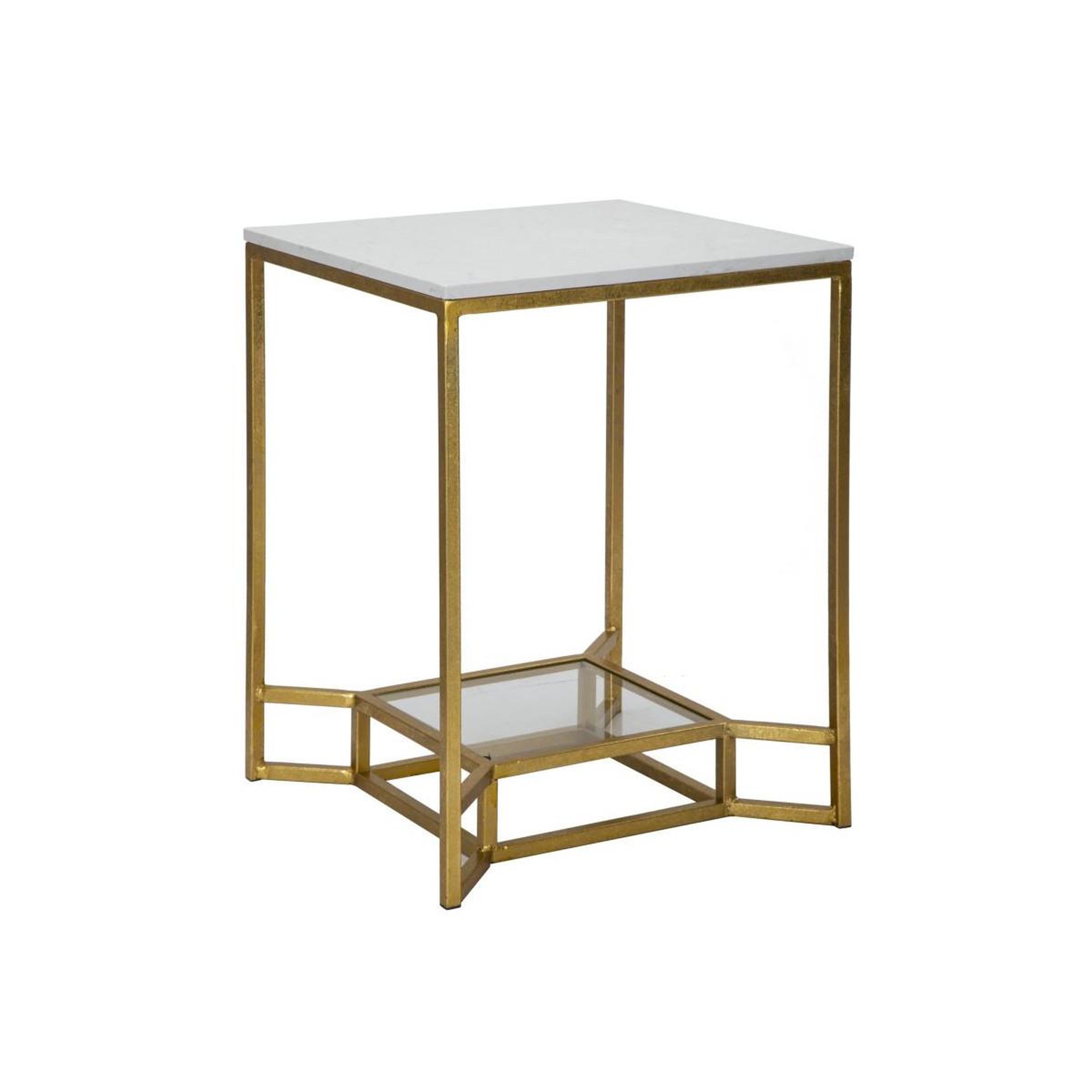 Paris Prix Table d'appoint design  eva  60cm blanc & or