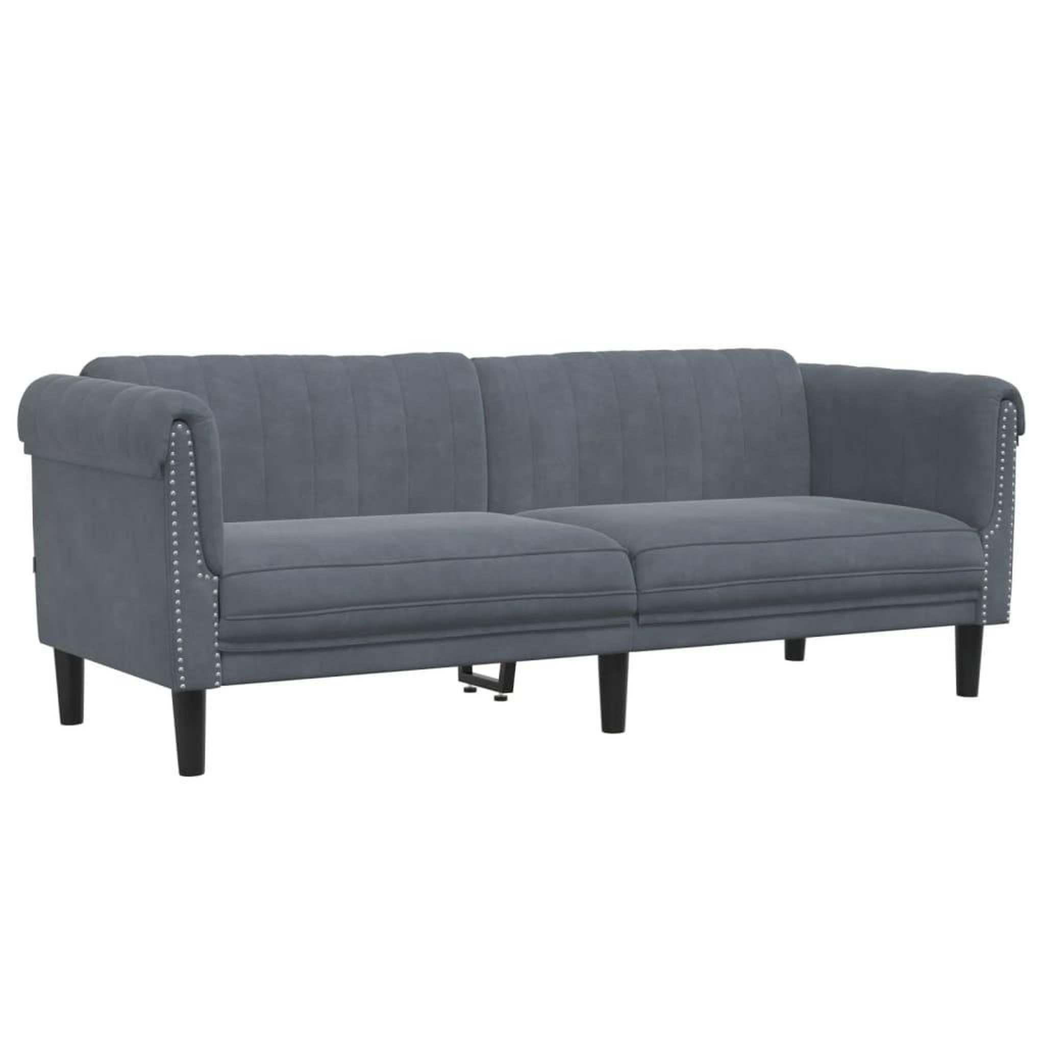 Voir la diapositive 5 : VIDAXL Ensemble de canapes 3 pcs gris fonce velours