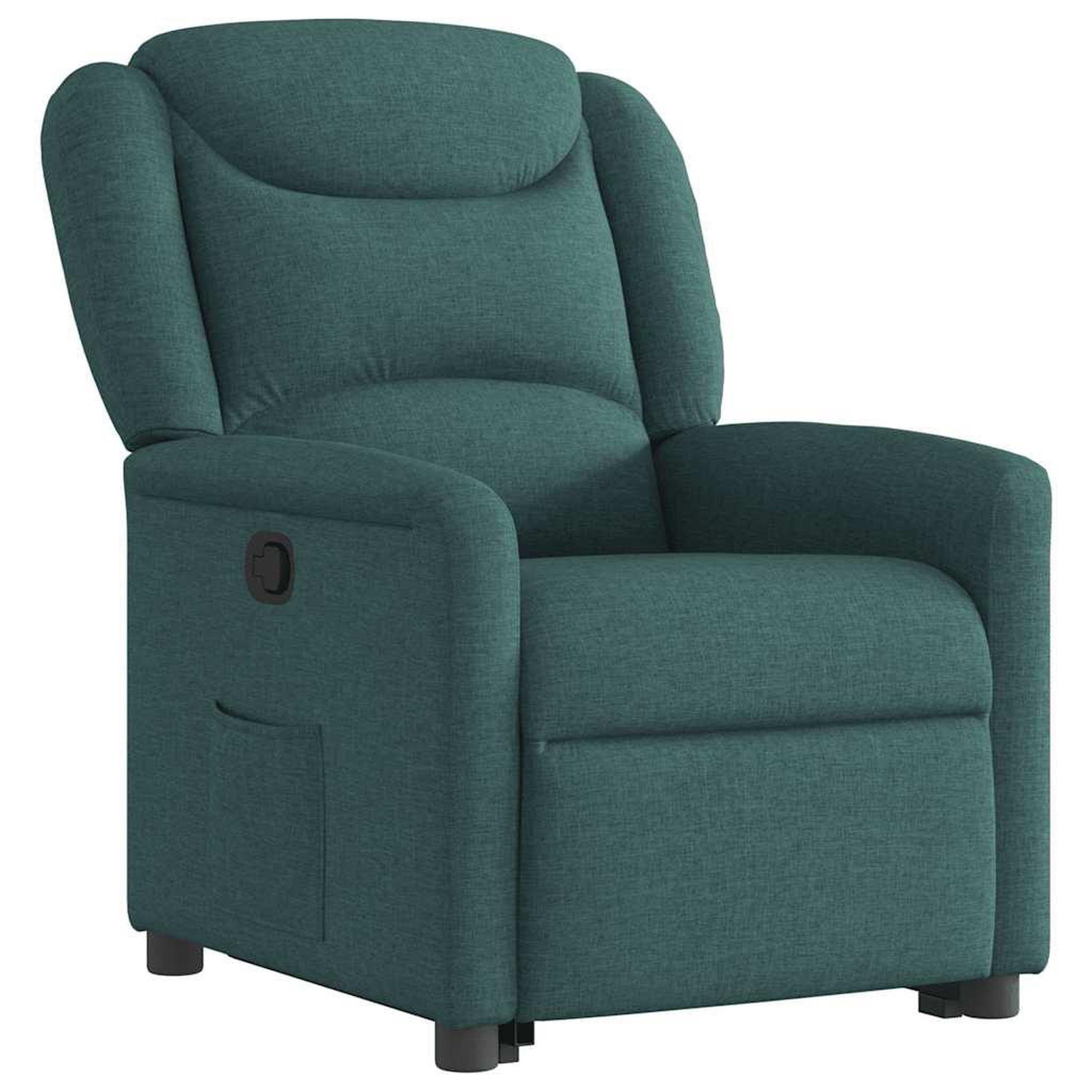 Voir la diapositive 4 : VIDAXL Fauteuil inclinable vert fonce tissu