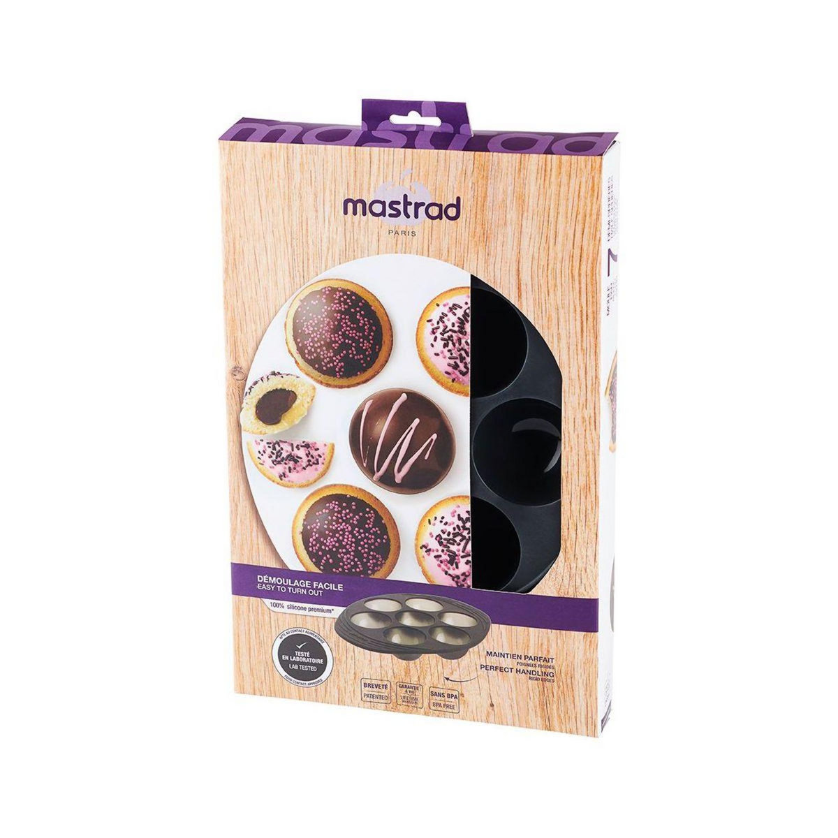 MASTRAD Moule à gâteau 7 demi spheres Gris fume