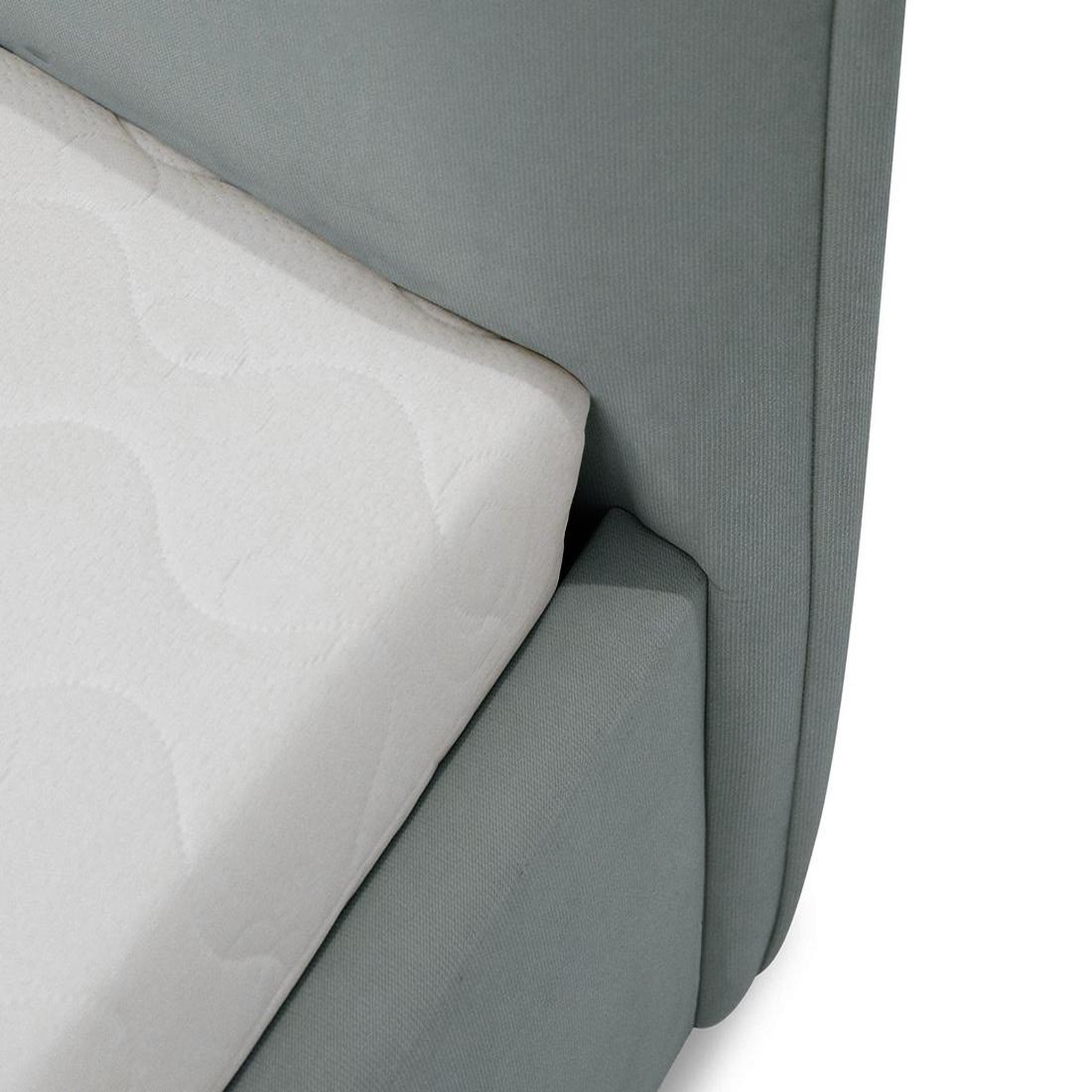 Voir la diapositive 6 : BEST MOBILIER John - lit coffre - 140x200 cm - en velours - sommier inclus