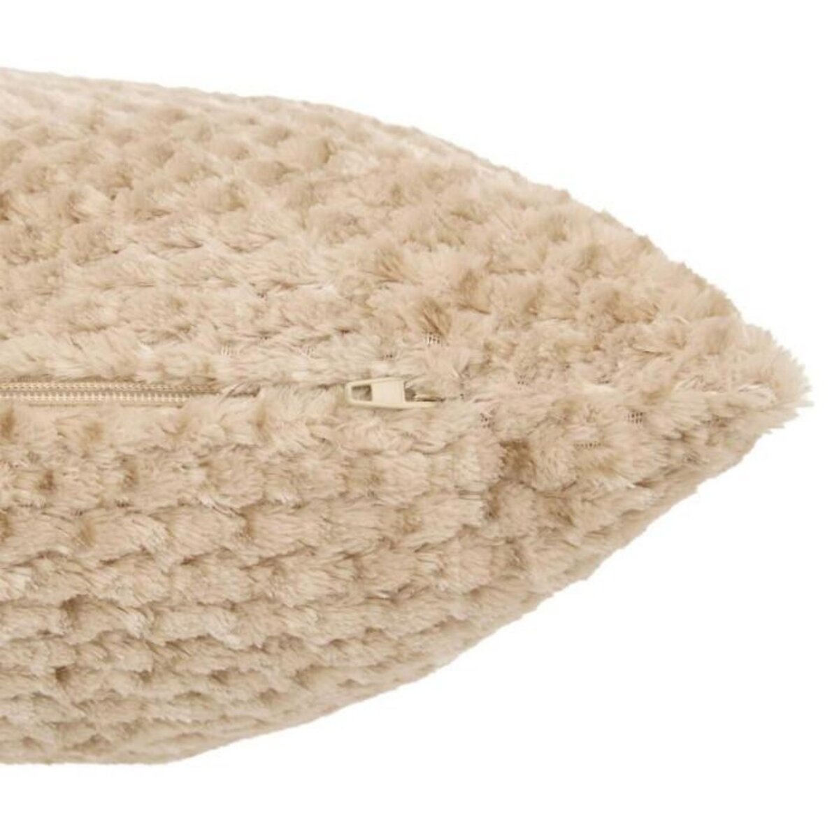 ATMOSPHERA Coussin Jacquard en Flanelle  Lyno  40x40cm Beige