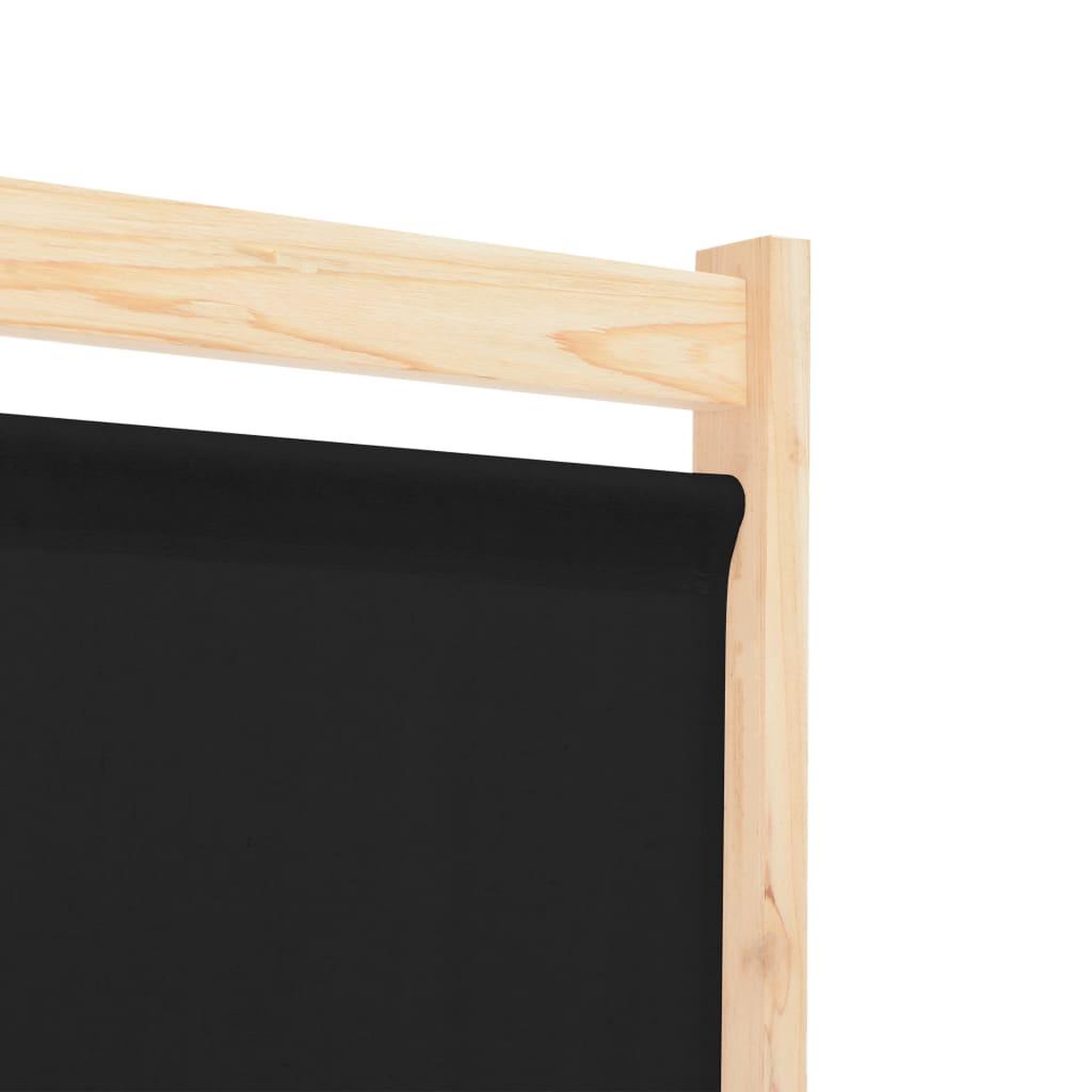 Voir la diapositive 5 : VIDAXL Cloison de separation 4 panneaux Noir 160x170x4 cm Tissu