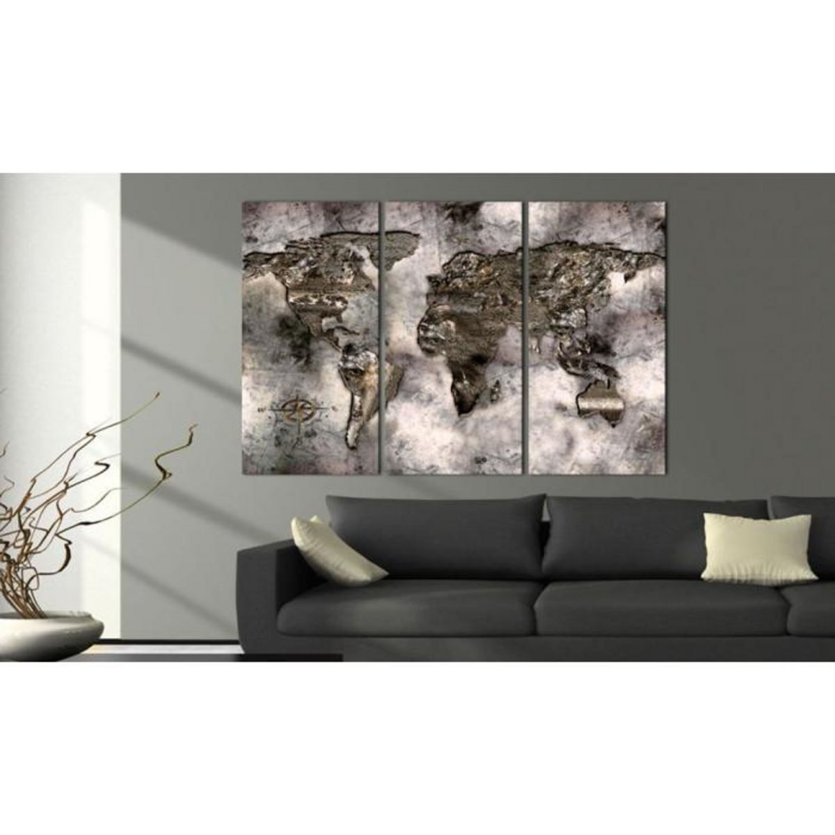 Paris Prix Tableau en Liège  Carte du Monde - Opalescent Map