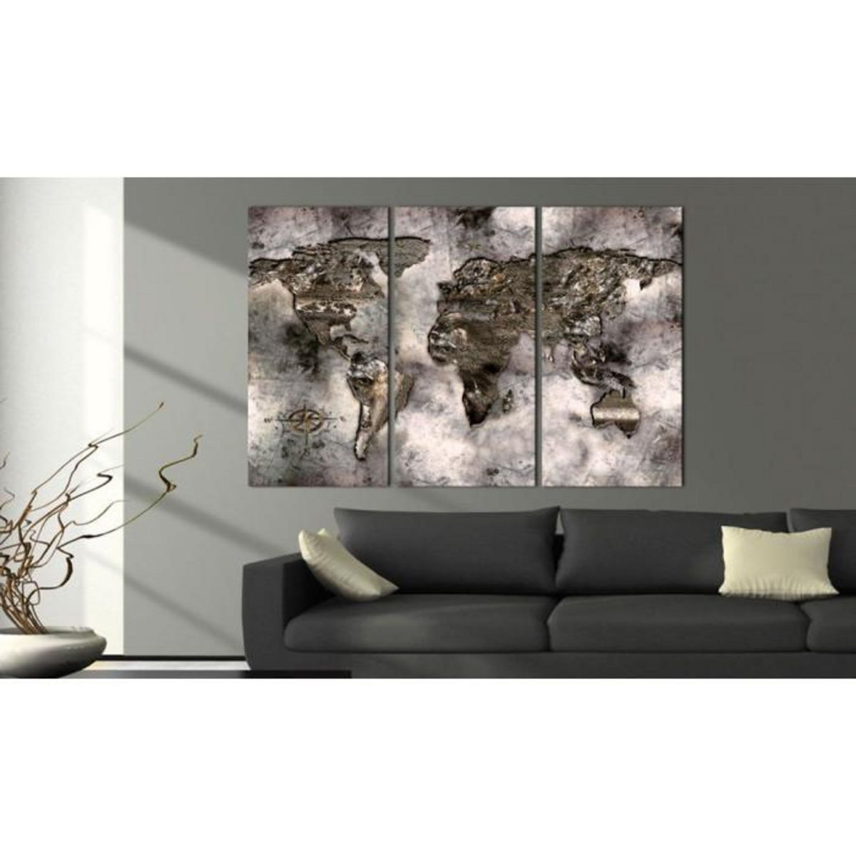 Paris Prix Tableau en Liège  Carte du Monde - Opalescent Map