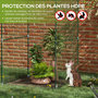 Voir la diapositive 4 : OUTSUNNY Serre de jardin serre à tomates filet protection solaire porte zippée enroulable acier HDPE vert
