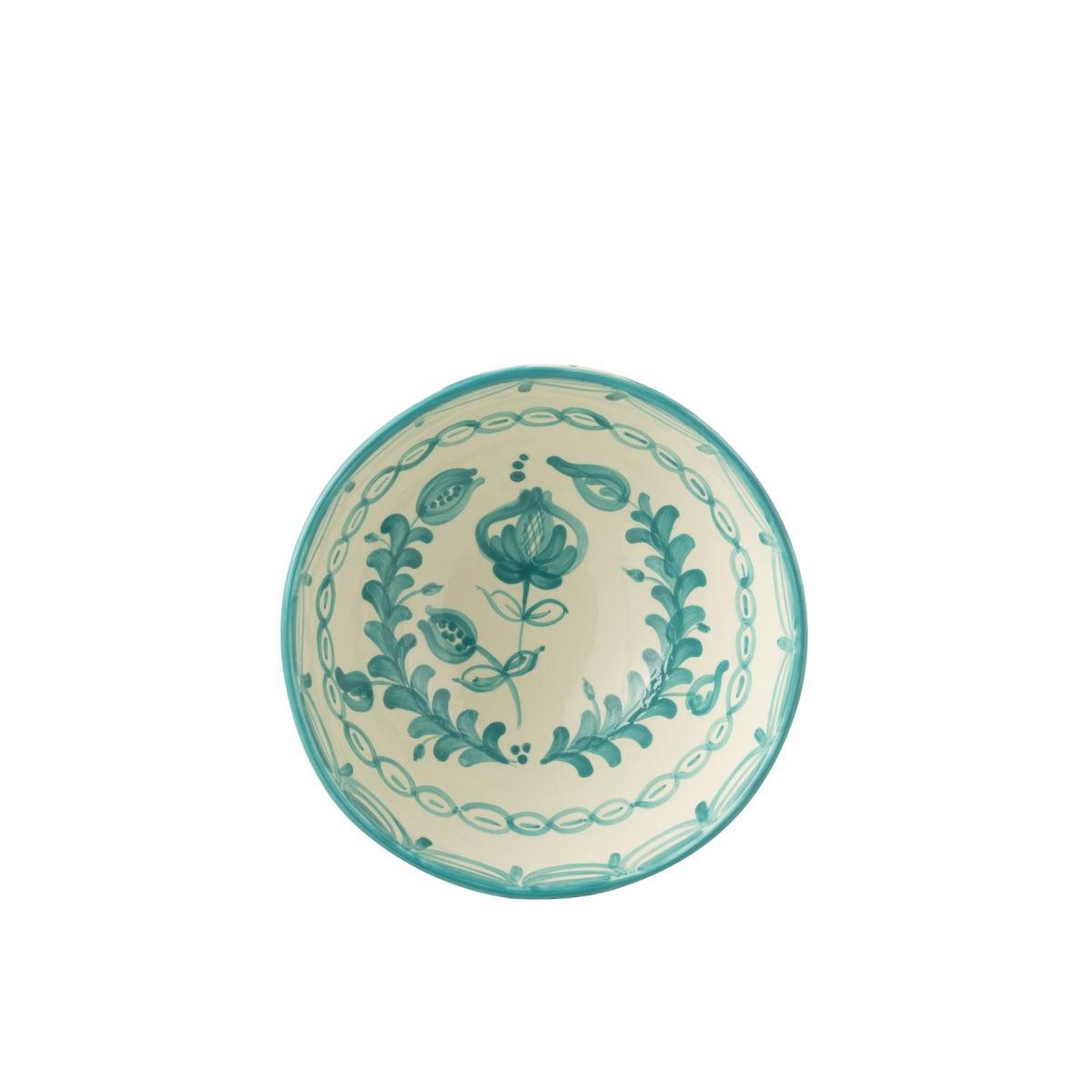 Voir la diapositive 2 : J-LINE Saladier en céramique  granada  28cm bleu aqua