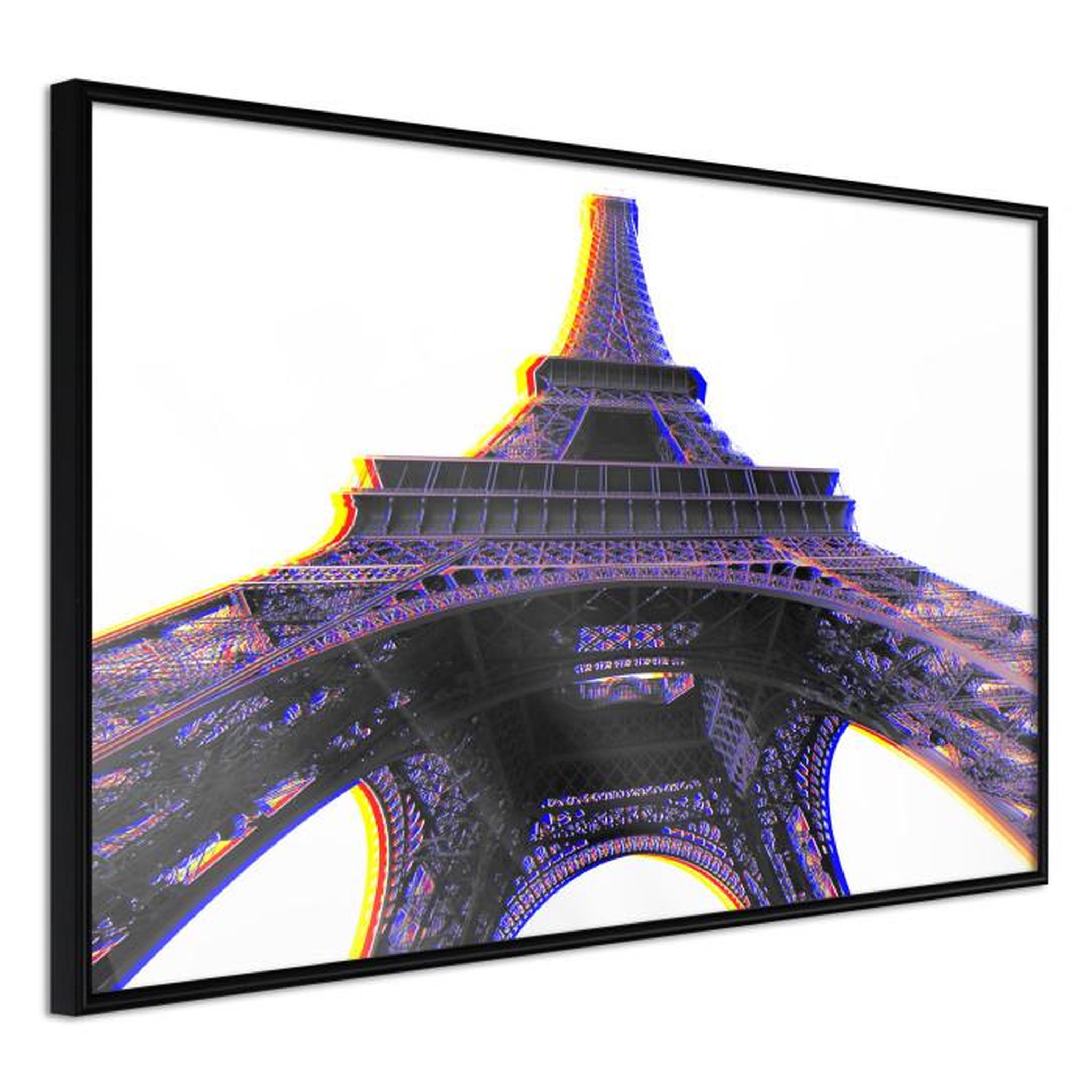 Paris Prix Affiche Murale Encadrée  Symbol of Paris Purple. Coloris disponibles : Jaune, Noir