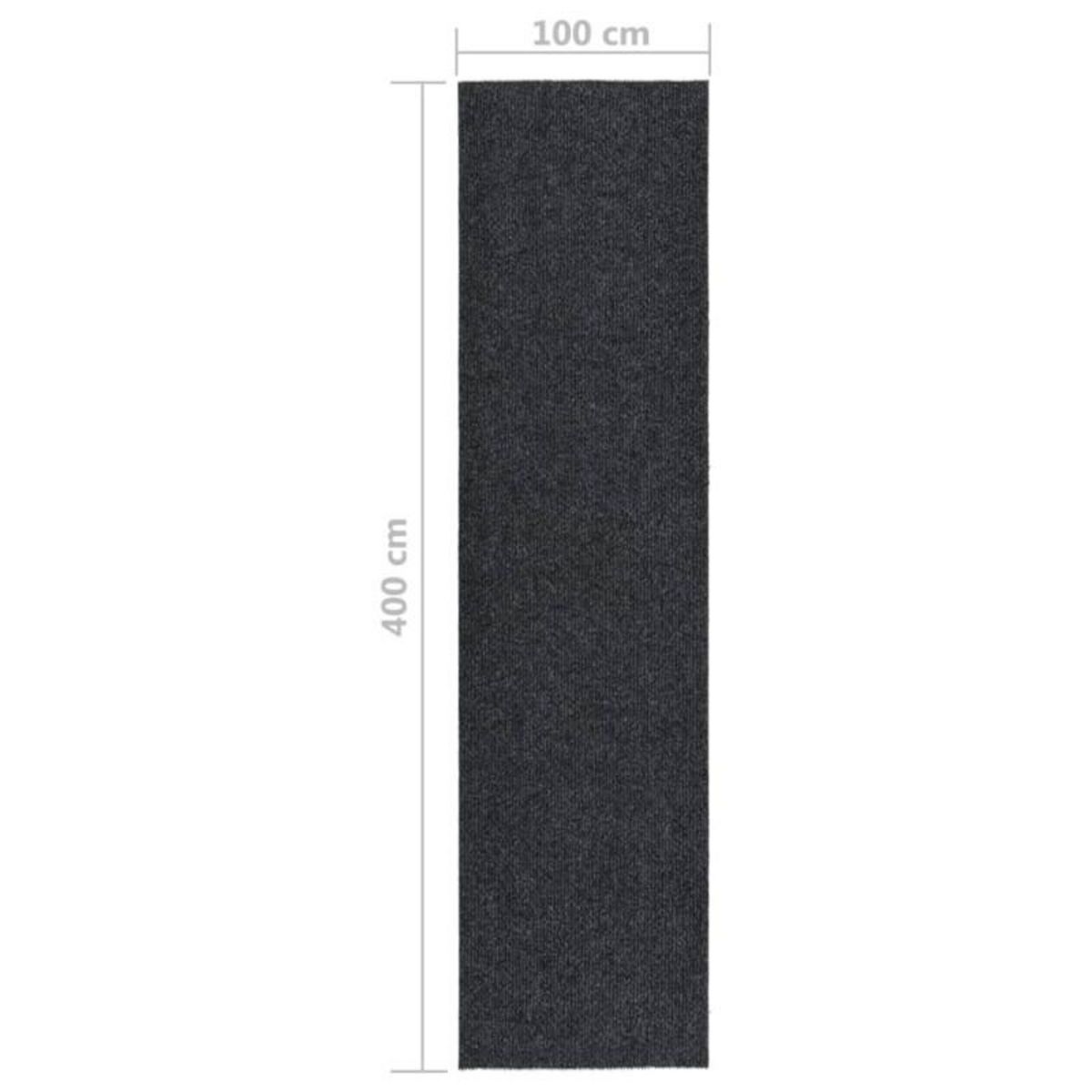 VIDAXL Tapis 100x400 cm Anthracite