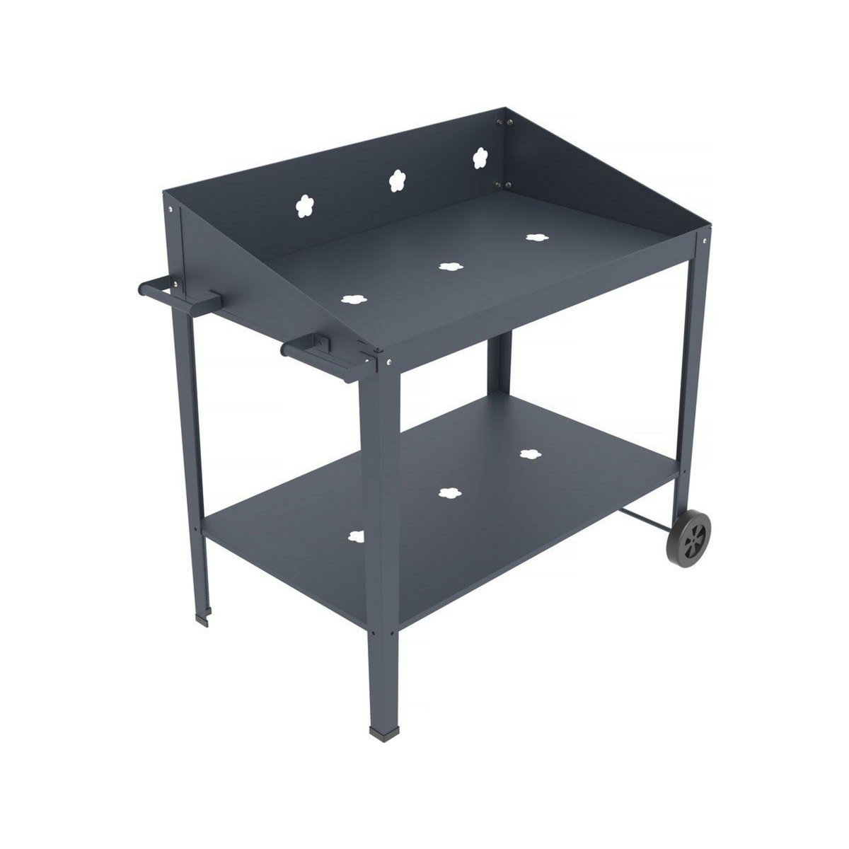 Habitat et Jardin Table de rempotage métal  Orchidée  - 90 x 55 x 90 cm - Gris