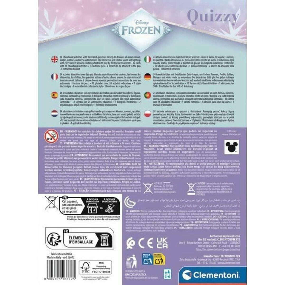 CLEMENTONI Jouet éducatif Clementoni La Reine des Neiges