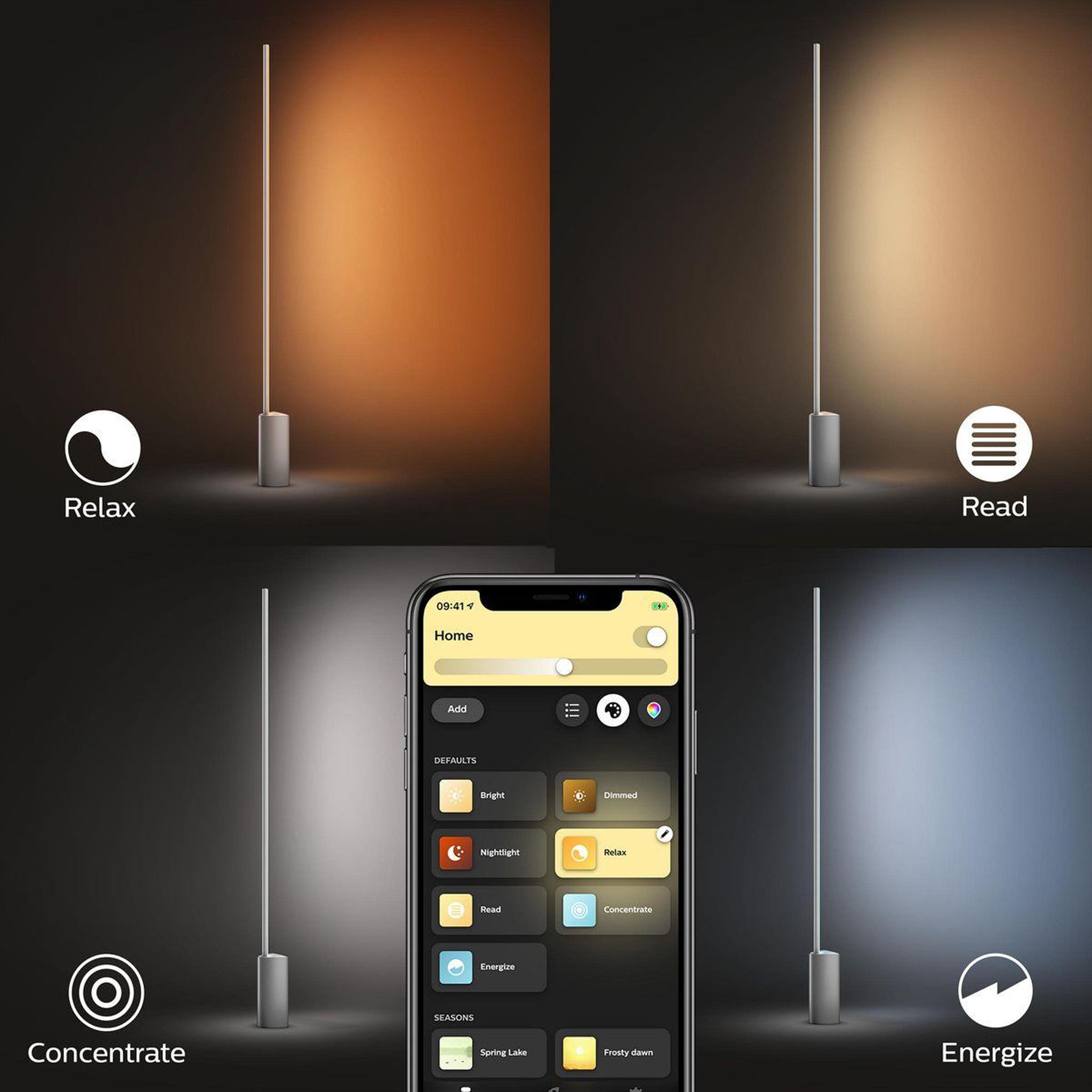 Voir la diapositive 4 : PHILIPS HUE Lampe connectée Gradient Signe blanc White&Color Ambianc