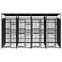 Voir la diapositive 2 : VIDAXL Chenil d'exterieur avec toit pour chiens Acier 7,37 m²