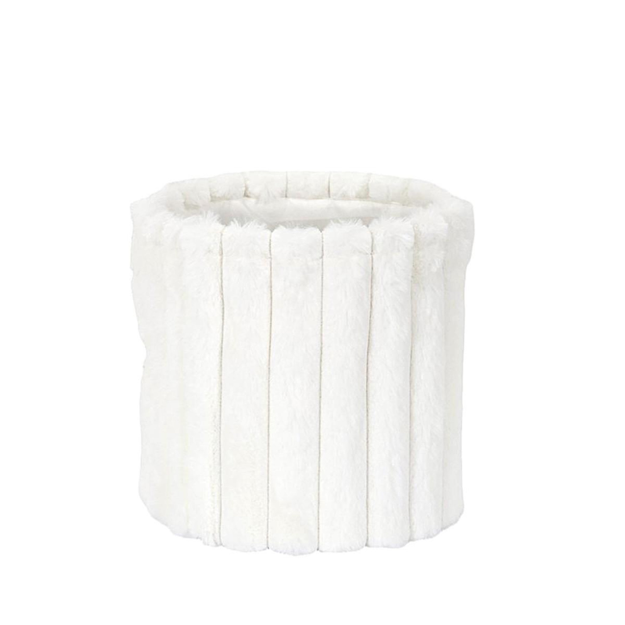 Voir la diapositive 3 : The Home Deco Factory Lot de 3 paniers de rangement  effet fourrure  30cm blanc