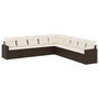 Voir la diapositive 2 : VIDAXL Salon de jardin avec coussins 9 pcs marron resine tressee