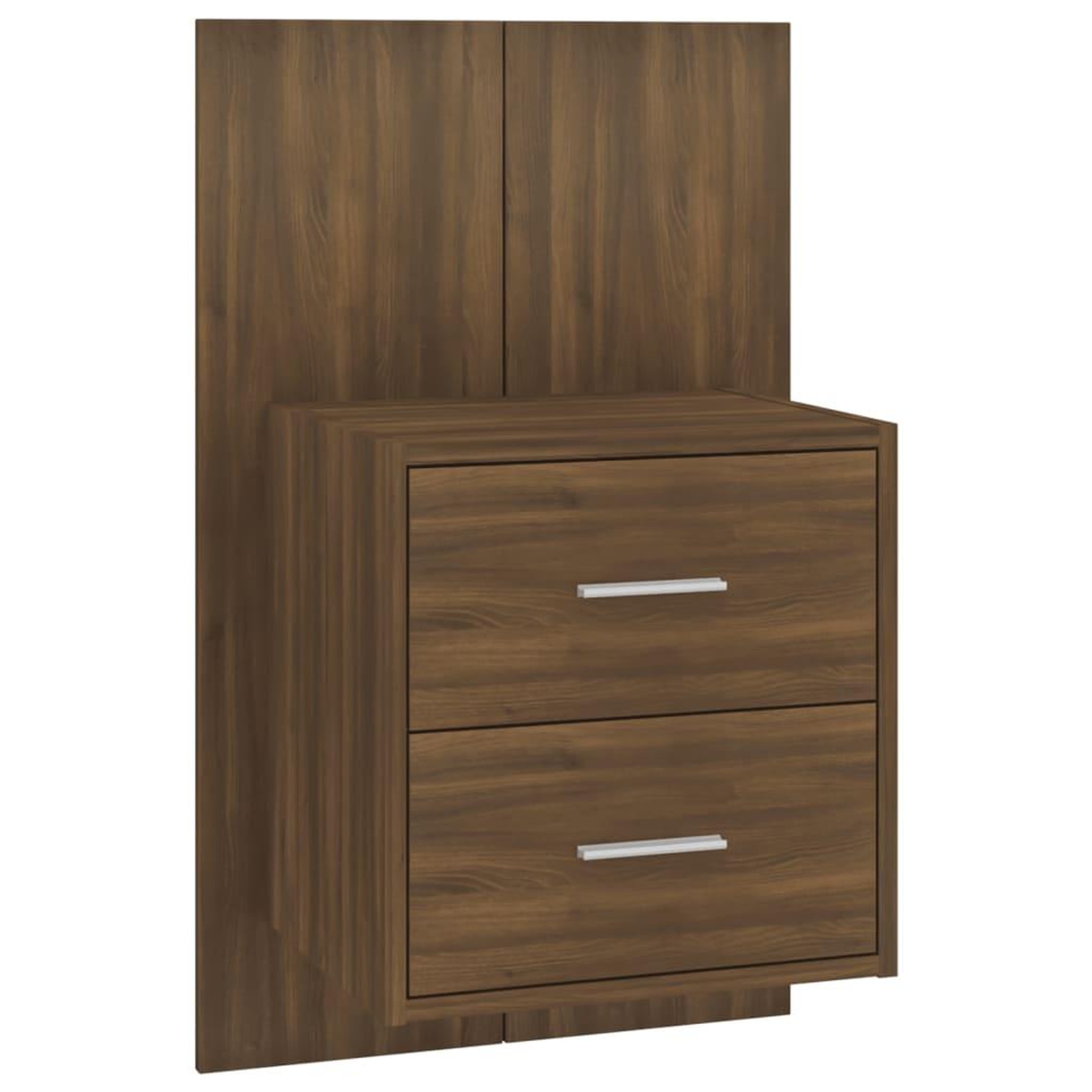 Voir la diapositive 2 : VIDAXL Table de chevet murale Chene marron
