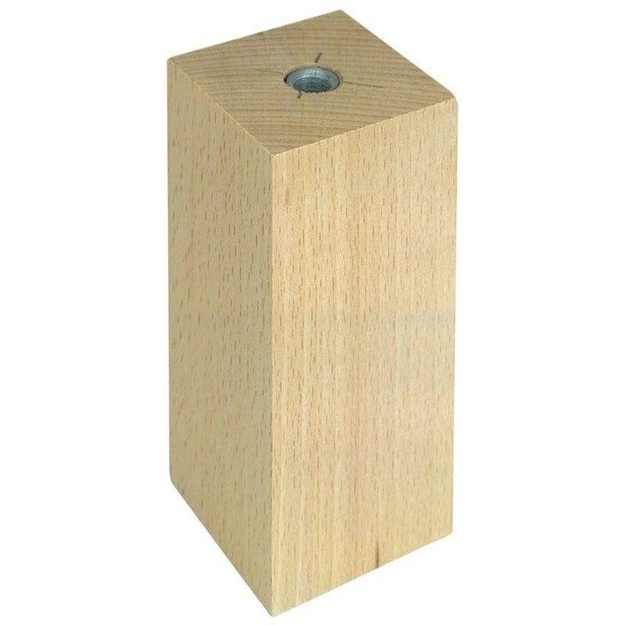 CIME Pied de lit bois à visser, Diam.50 x H.80 mm x l.50 mm