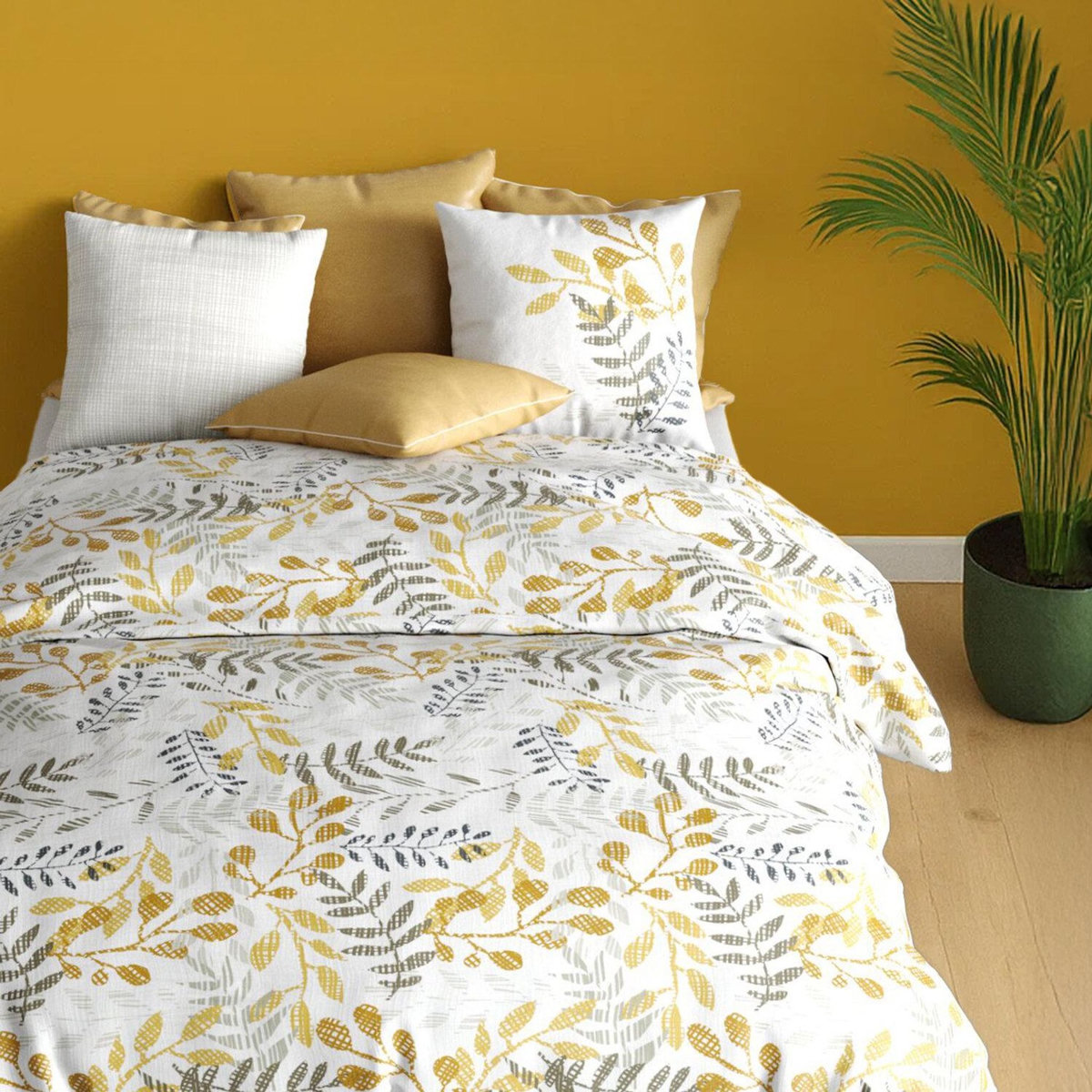 Les Ateliers du Linge Parure de housse de couette 100% coton bio 57fils eloa