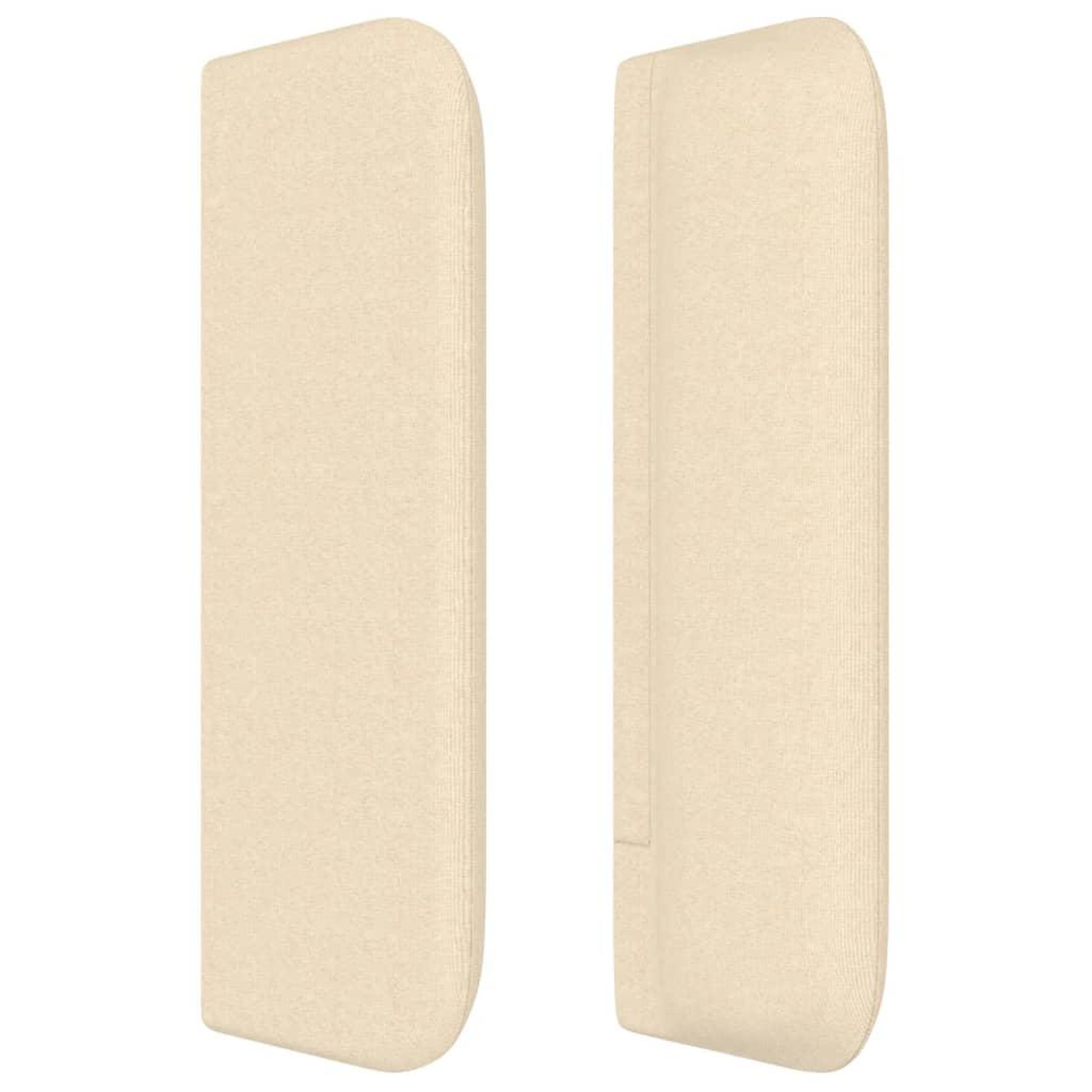 Voir la diapositive 4 : VIDAXL Tete de lit avec oreilles Creme 83x16x78/88 cm Tissu