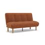 Voir la diapositive 4 : BEST MOBILIER Soan - banquette 2 places convertible clic-clac en velours texturé