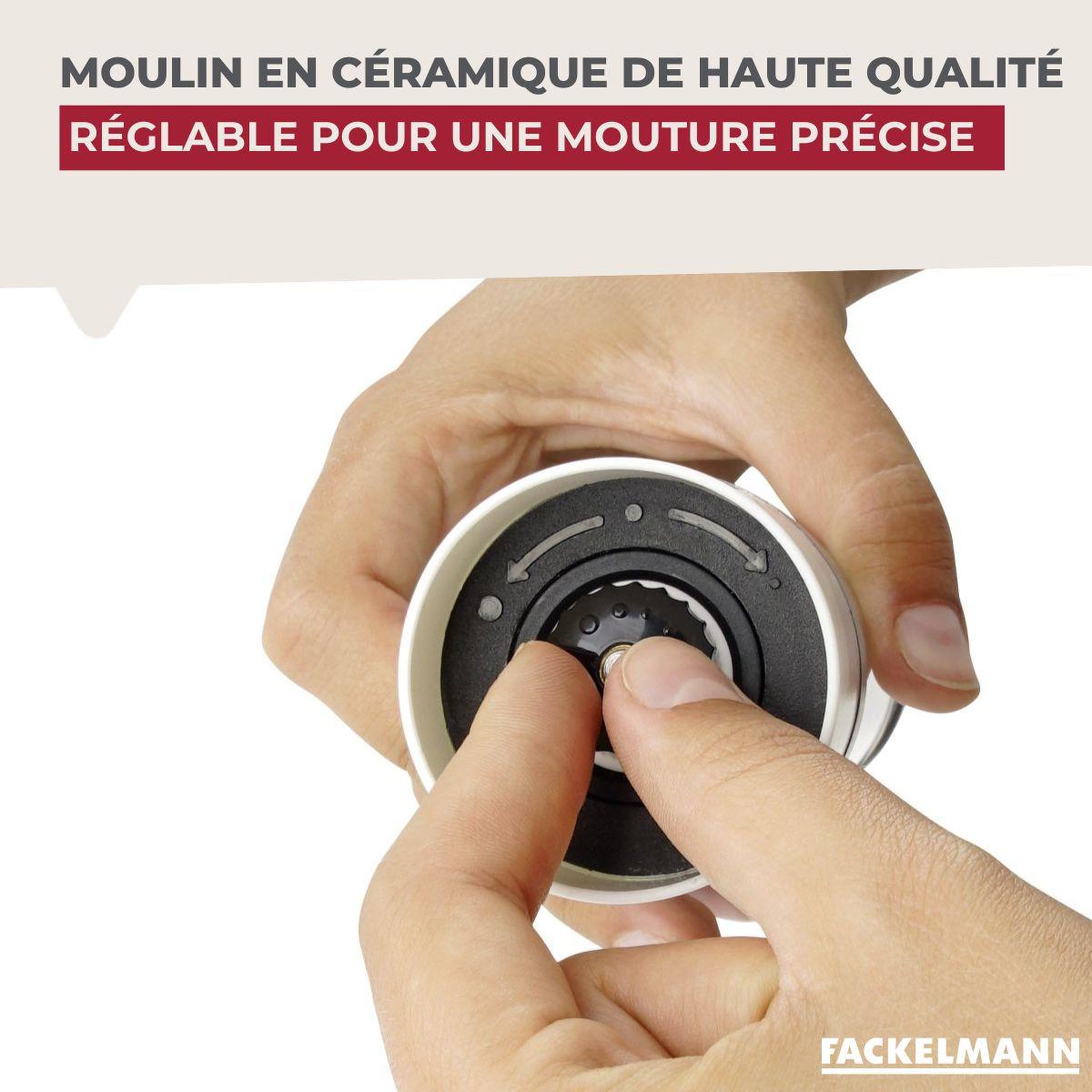 Voir la diapositive 5 : Fackelmann Moulin 2 en 1 à sel et à poivre fackelmann