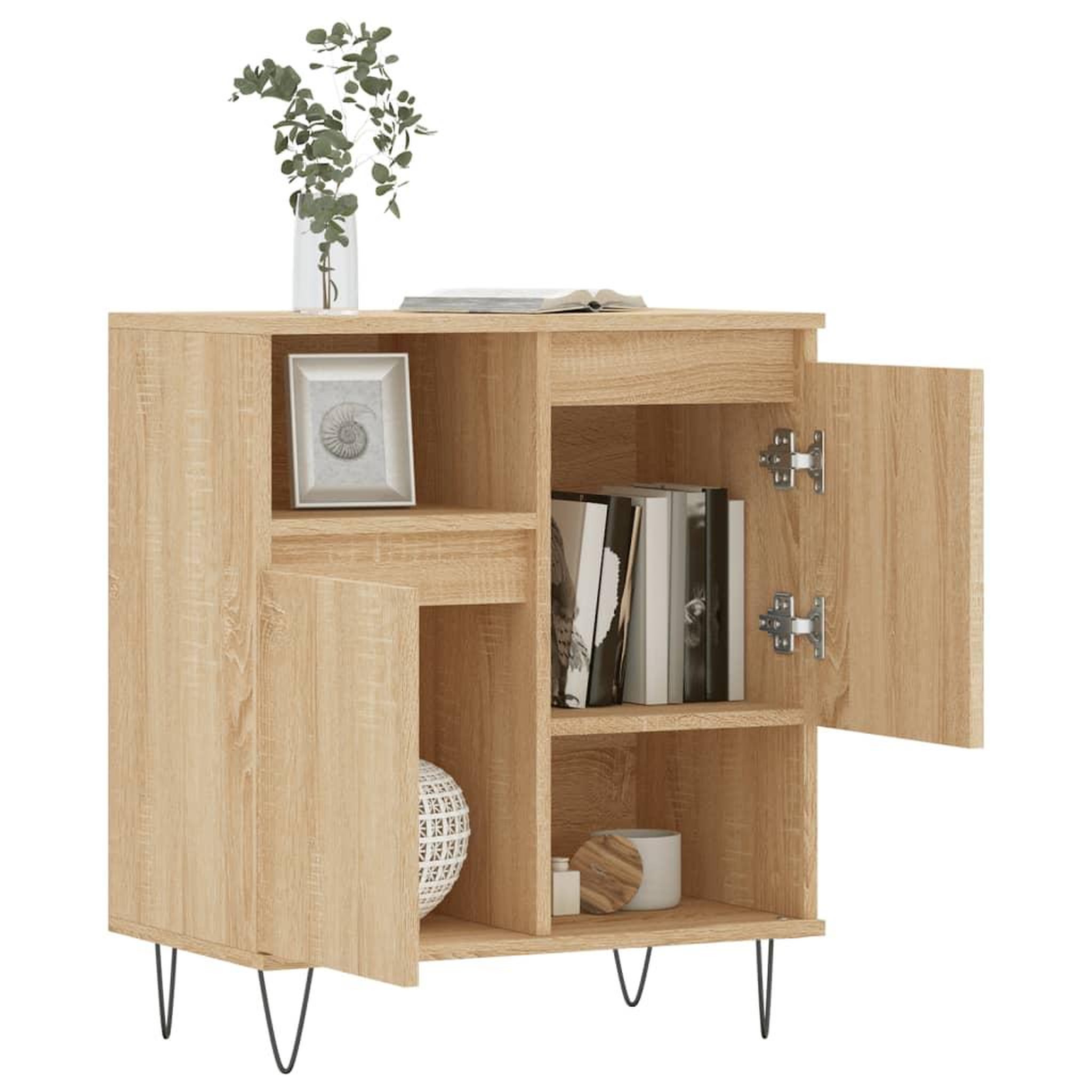Voir la diapositive 4 : VIDAXL Buffet Chene sonoma 60x35x70 cm Bois d'ingenierie