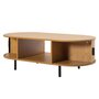 Voir la diapositive 4 : BEST MOBILIER Kofu - table basse - bambou - 2 portes et 1 niche - 120 cm