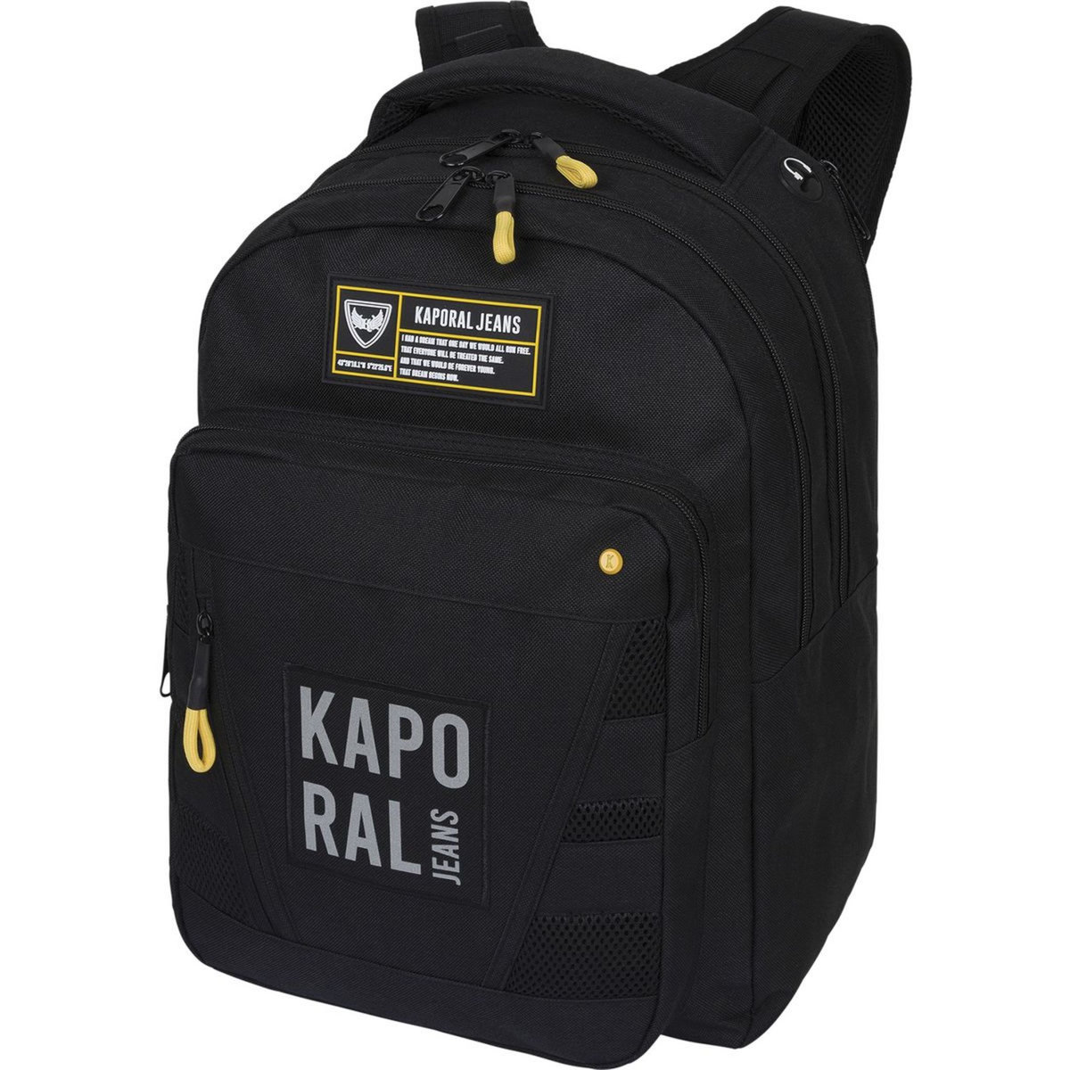 KAPORAL Sac à dos 2 compartiments 43 cm noir 