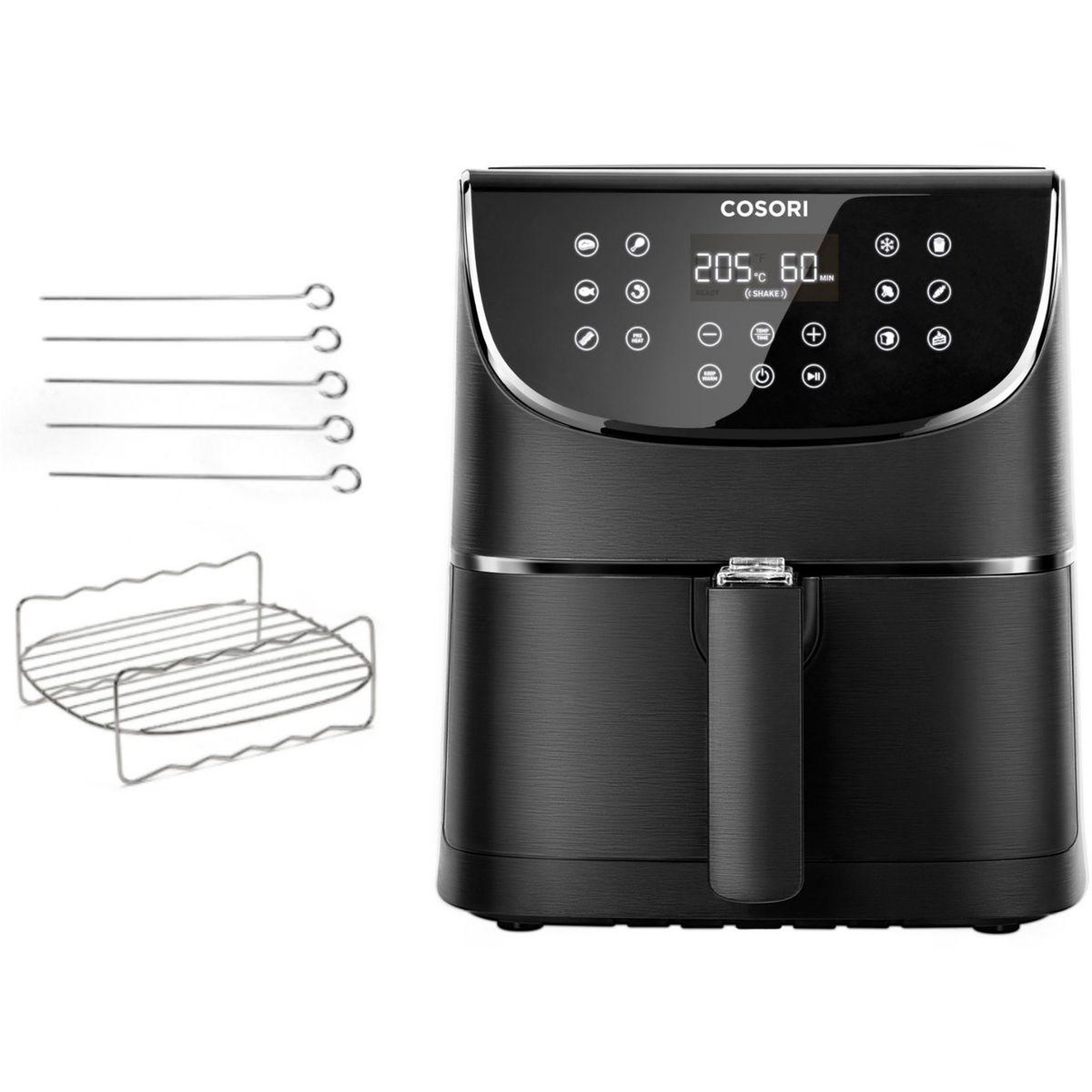 Voir la diapositive 1 : COSORI Friteuse sans huile CP158 Premium Chef Edition Noir + grille