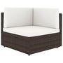 Voir la diapositive 2 : VIDAXL Salon de jardin 8 pcs avec coussins Marron Resine tressee