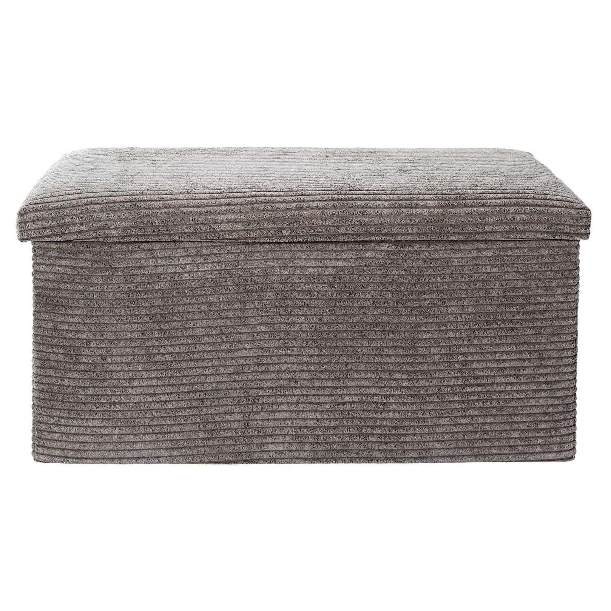 Voir la diapositive 4 : The Home Deco Factory Banc de rangement pliable effet côtelé DRAMMEN