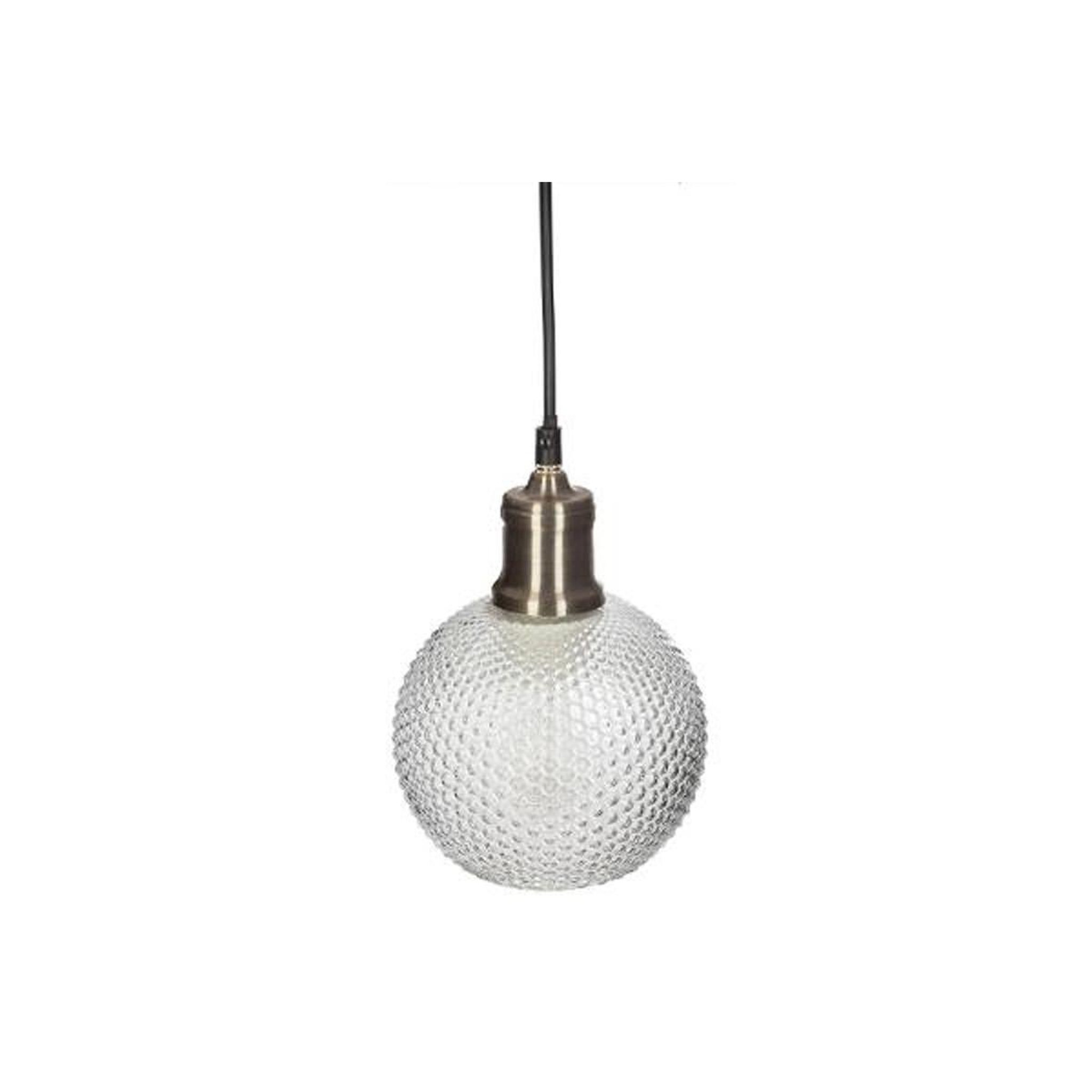 Voir la diapositive 1 : ATMOSPHERA Lampe Suspension Boule en Verre  Iris  19cm Or
