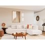 Voir la diapositive 1 : BEST MOBILIER Margaux - canapé d'angle droit 5 places convertible avec coffre et têtières réglables en velours texturé
