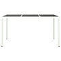 Voir la diapositive 3 : VIDAXL Table de jardin 150x90x75 cm Verre trempe/resine tressee Blanc